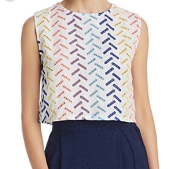 Onia NEW Charlottw Top Geo Stitch Medium - Picture 1 of 9